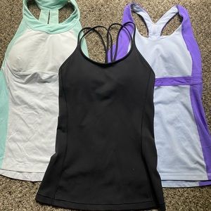 Lot Three Lululemon Workout Tops